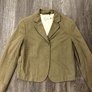 EUC See by Chloé Made in Italy Cotton Blazer SINV Era Taupe Tailored Jacket Sz 6